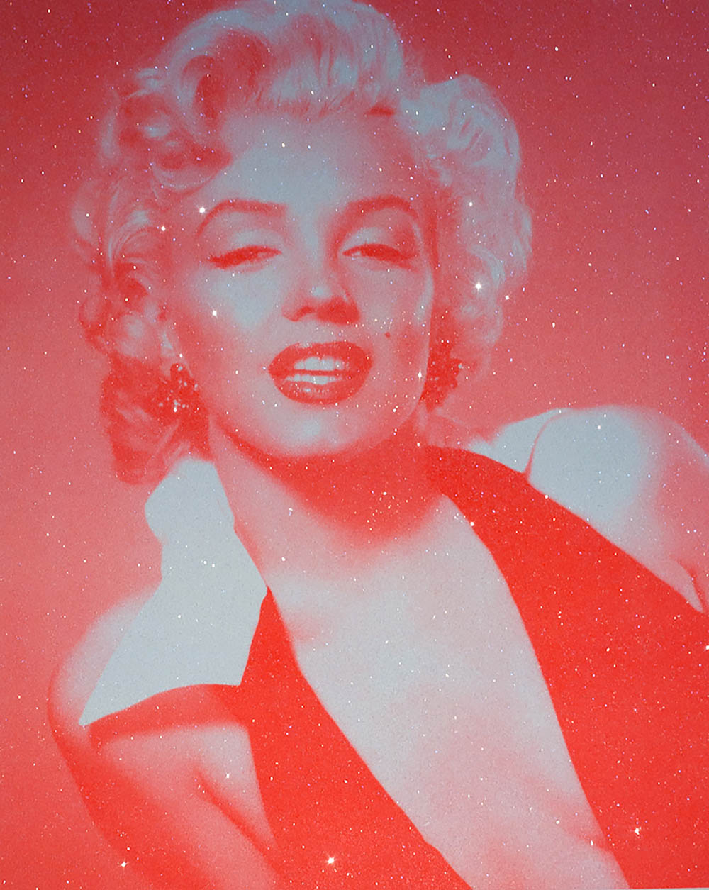 Marilyn Monroe — Neon Red (Diamond Dust)